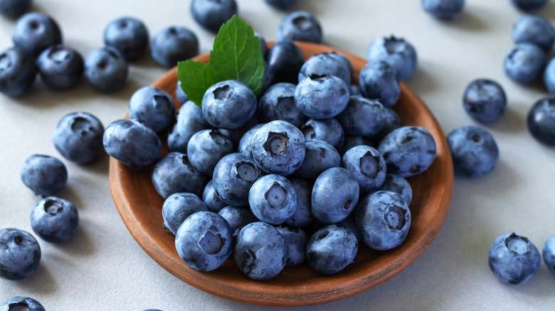 bowl of fresh blueberries