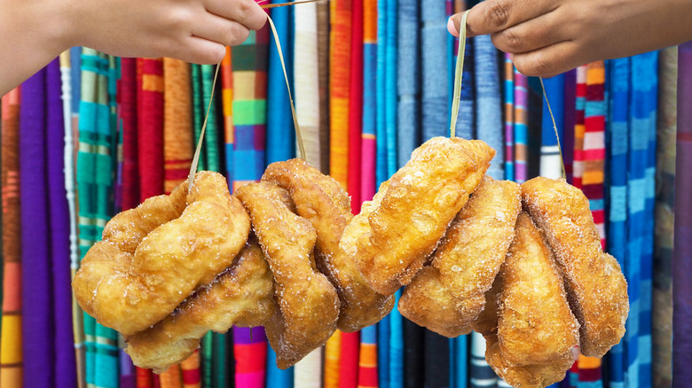 Moroccan fried dough sfenj doughnuts