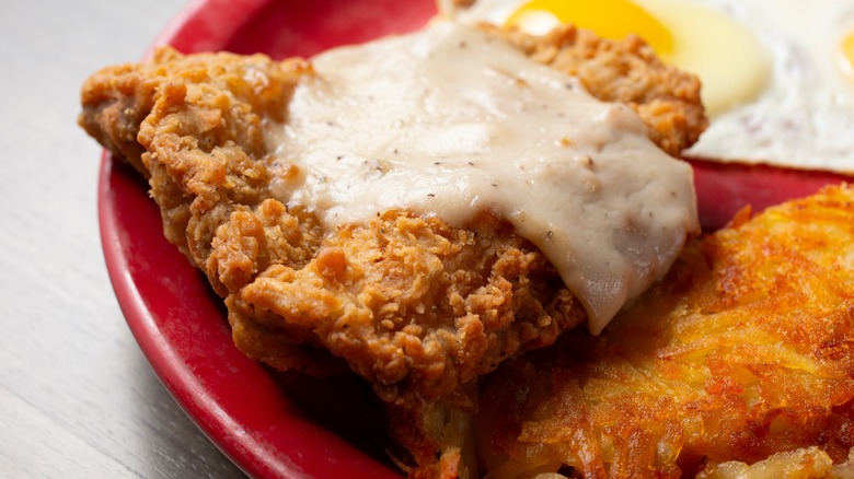 Country fried steak and gravy