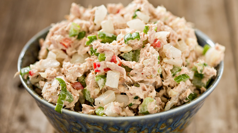 Tuna salad in a bowl