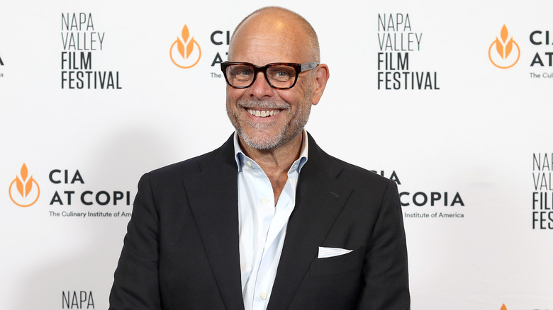 Alton Brown smiling at Napa Valley Film Festival red carpet