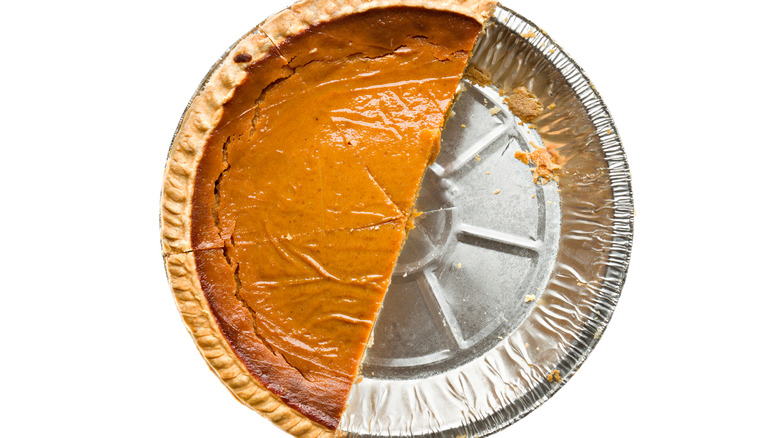 half pumpkin pie