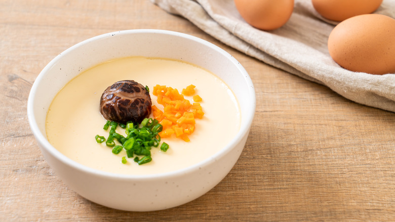 steamed egg in bowl