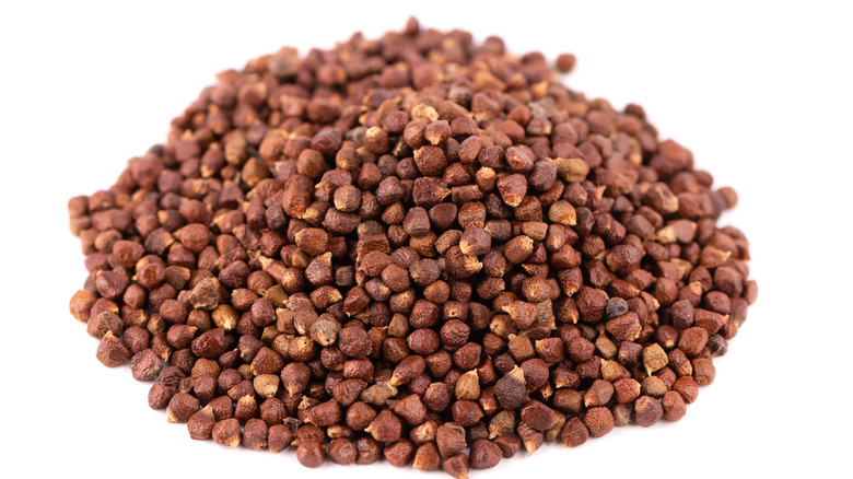 A pile of grains of paradise (alligator pepper)