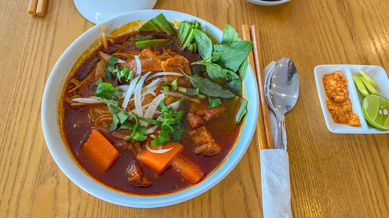 Vietnamese bo kho beef noodle soup