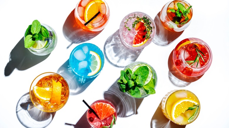 assortment of cocktails