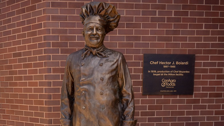 statue of chef boyardee