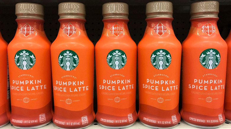 Starbucks pumpkin spice latte bottles