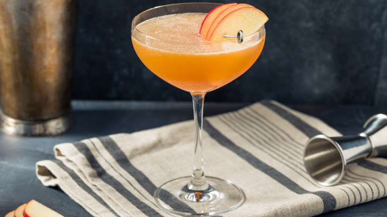 Apple martini cocktail