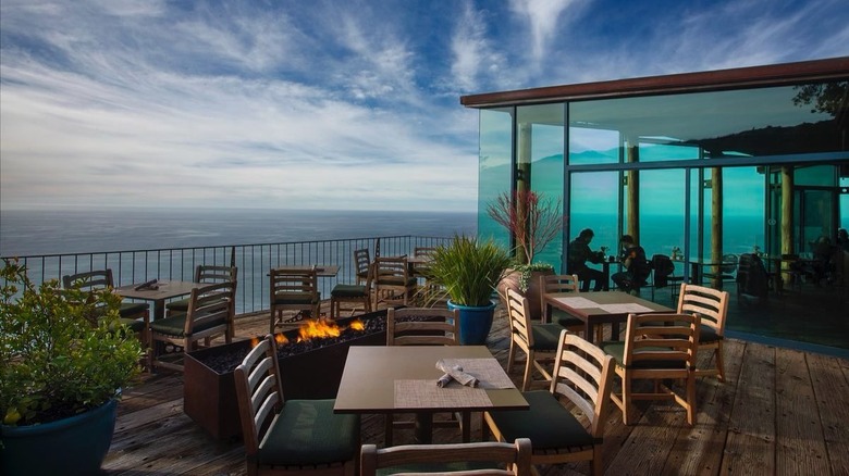 restaurant exterior overlooking ocean