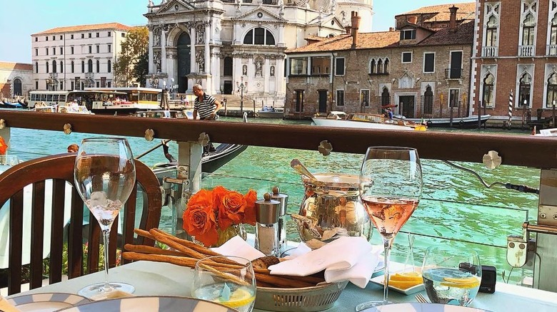 tablesetting at restaurant in Venice Italy