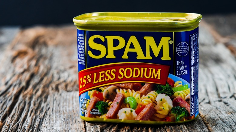 Can of 25% less sodium Spam