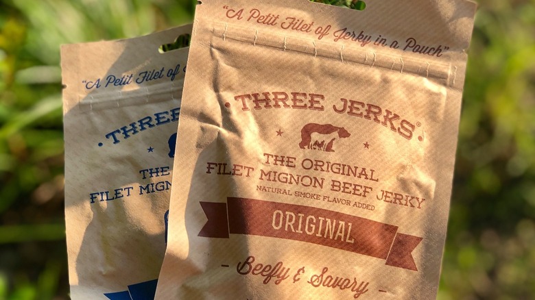 Packets of Three Jerks Jerky jerky