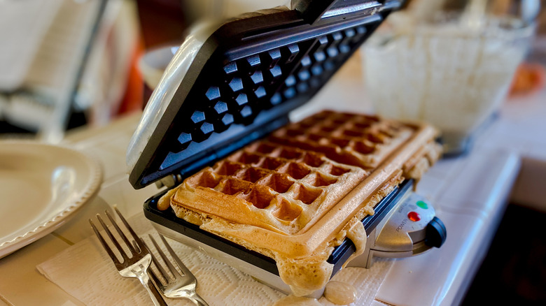 Waffle in waffle maker