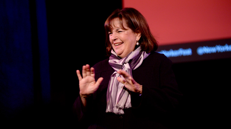 ina garten on stage talking to a crowd
