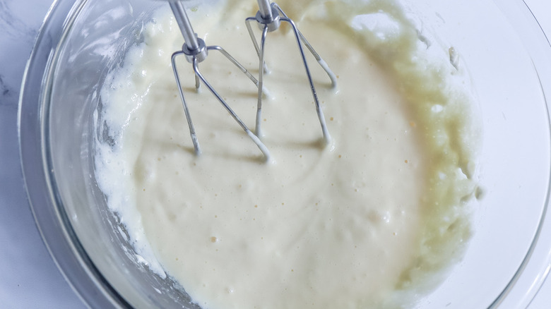 whipped cream cheese in bowl