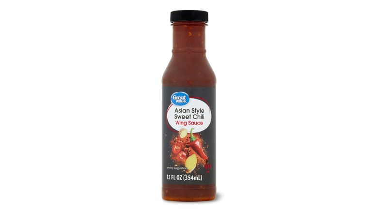 A bottle of Great Value Asian Sweet Chili Wing Sauce