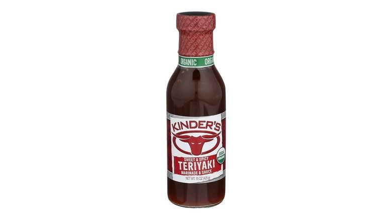 A bottle of Kinder's Teriyaki Marinade.