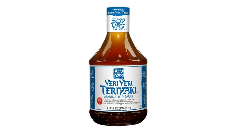 A bottle of Soy Vay's Veri Veri Teriyaki