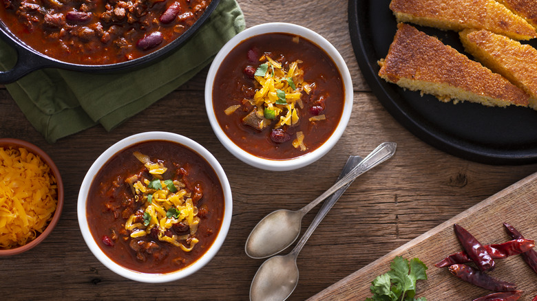 Bowls of chili