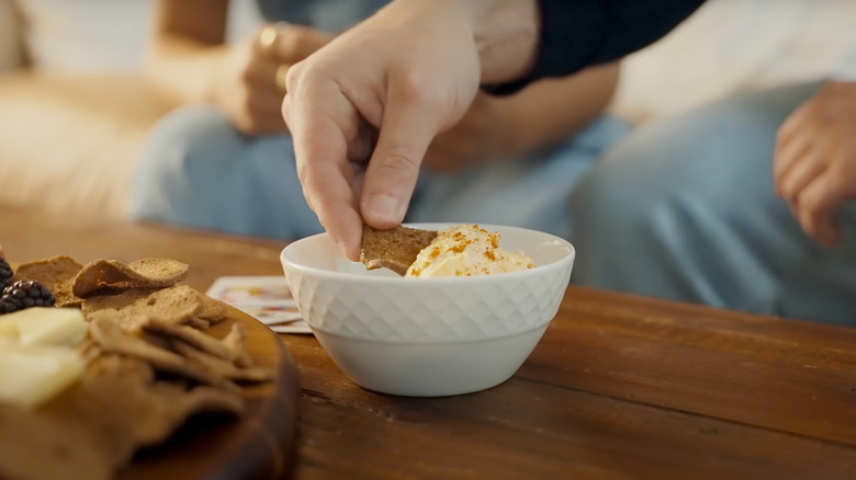 Uprising bread chips and dip