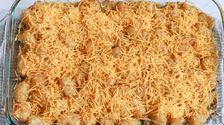 tater tot casserole with cheese
