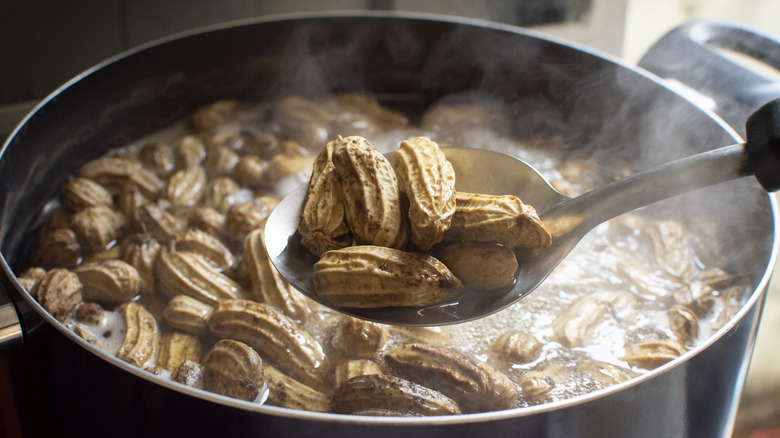 Vat of boiled peanuts