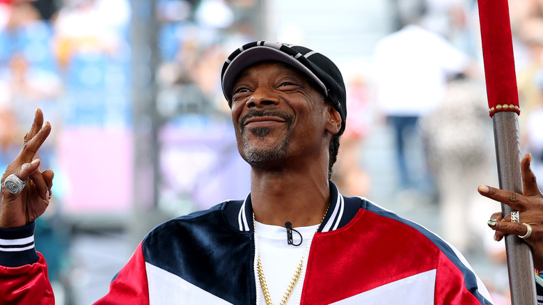 Snoop Dogg smiling at 2024 Paris Olympics