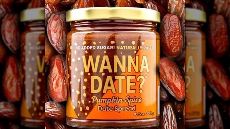 A jar of pumpkin spice Wanna Date? spread