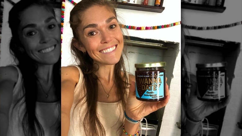 Melissa Bartow holding jar of Wanna Date?