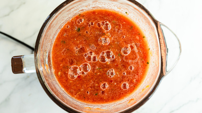 Gazpacho in blender