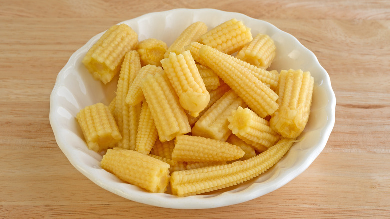 bowl of baby corn