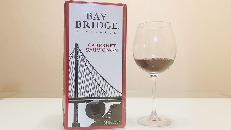 box of Bay Bridge Cabernet