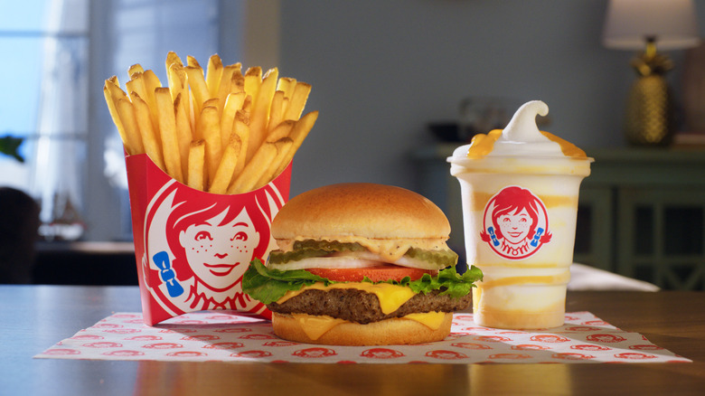 Wendy's Krabby Patty and pineapple Frosty