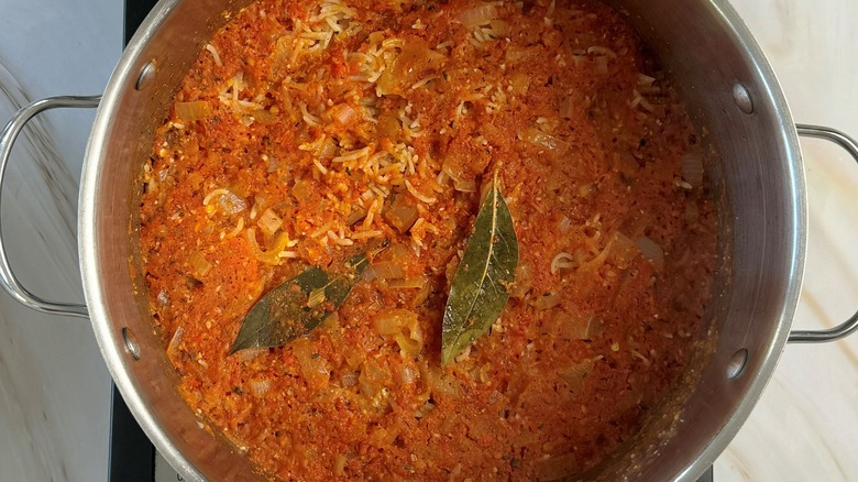 rice cooked in tomato sauce