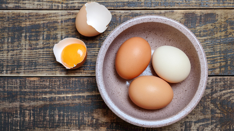 eggs on table