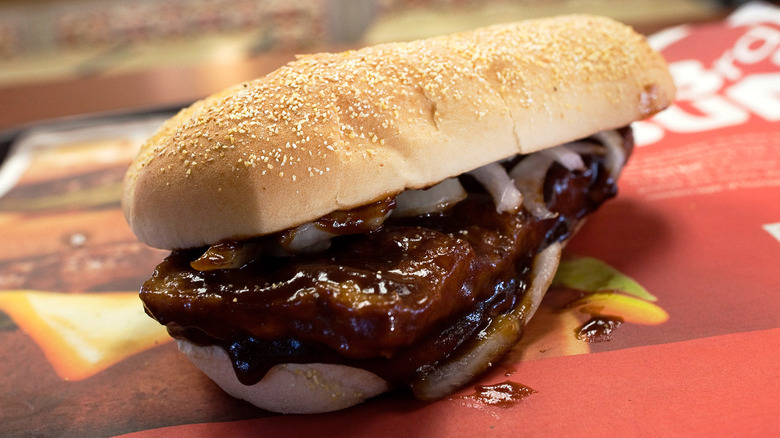 McDonald's McRib sandwich