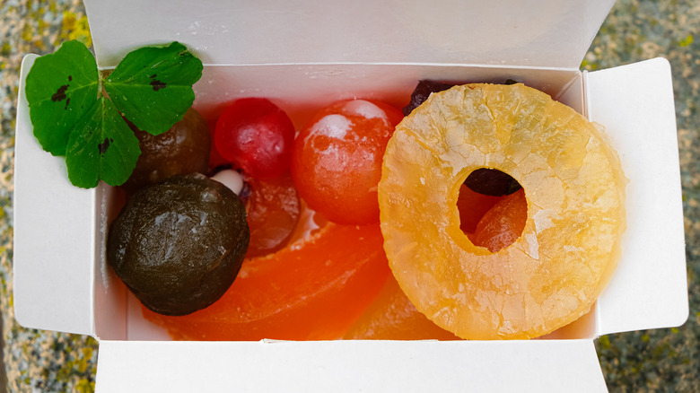 Assorted fuit confit in a box
