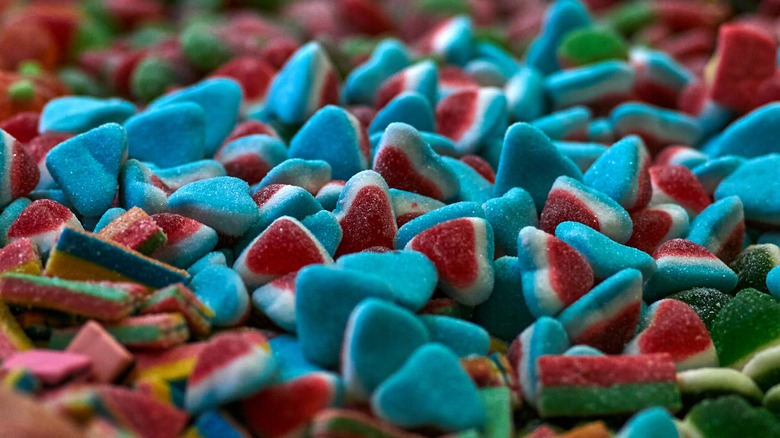 closeup of gummy snack assortment