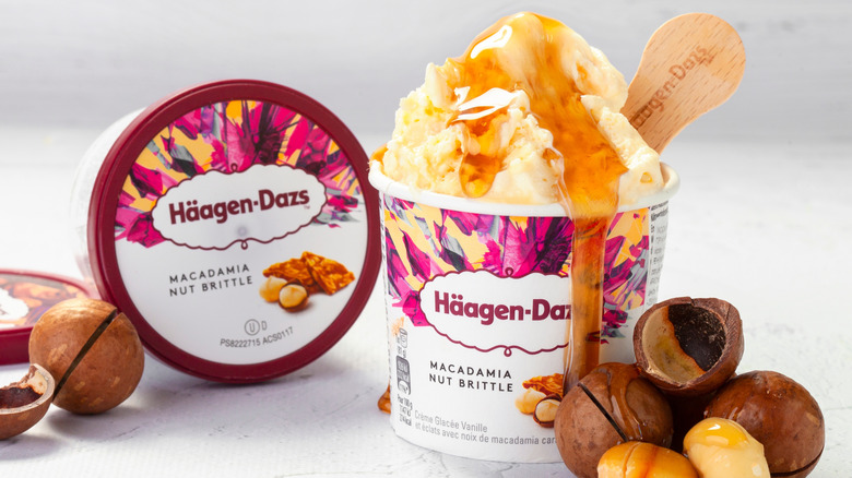 Häagen-Dazs ice cream pints with macadamia nuts