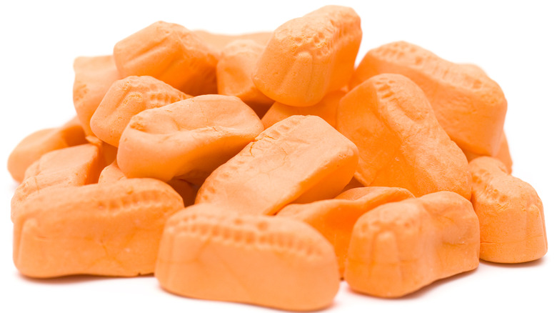 close up shot of circus peanuts