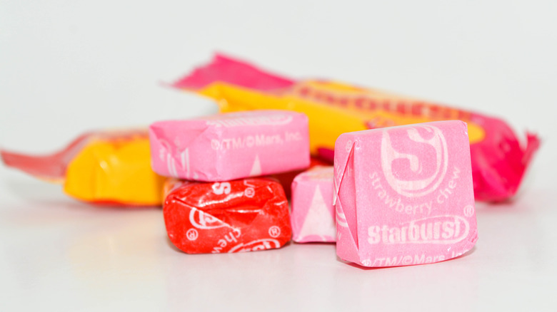 Pink Starburst isolated with other Starburst in background