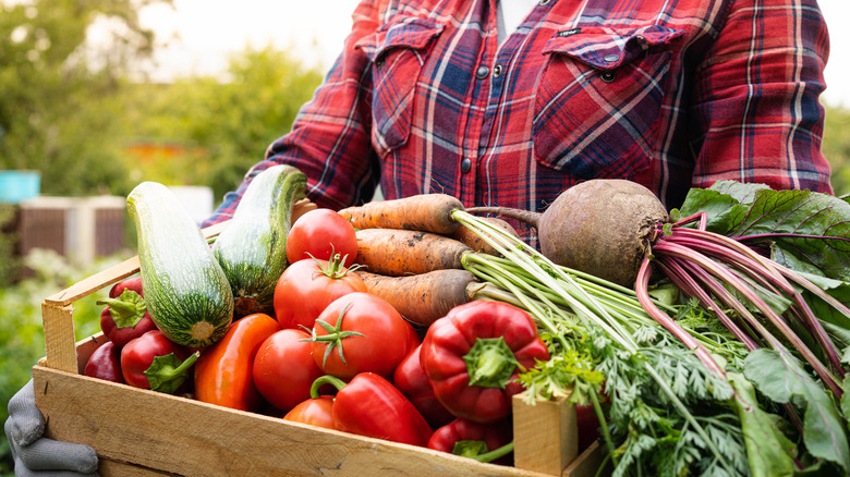 crate of farmed produce