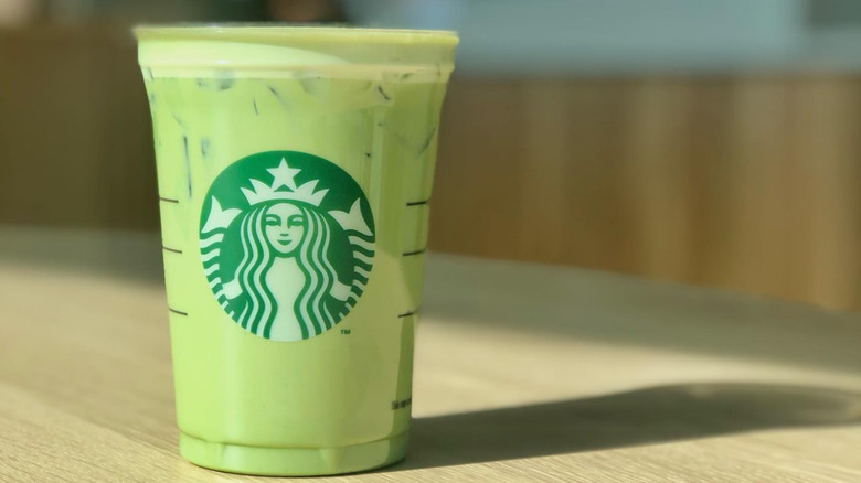 Starbucks iced moon drink on table