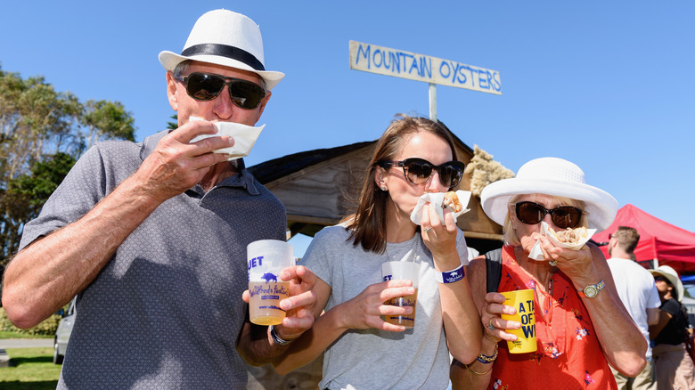 Festival attendees enjoy Rocky Mountain oysters