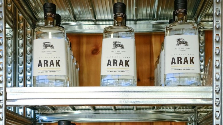 collection of arak bottles