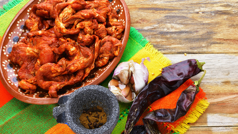 chicken al pastor and ingredients for the marinade