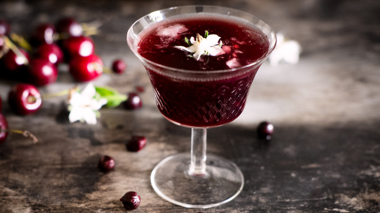 Kir with crème de cassis