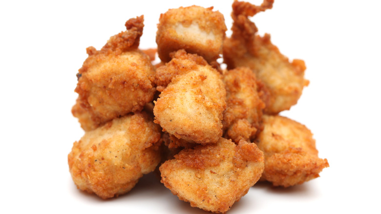 Chick-fil-A nuggets on a white background