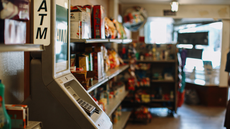 Bodega stocked with groceries and ATM
